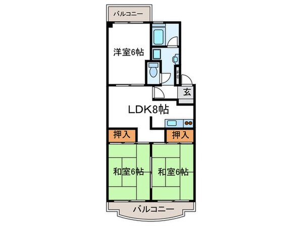 ﾋﾞﾗNS1の物件間取画像